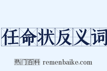 任命状反义词是什么意思的图片
